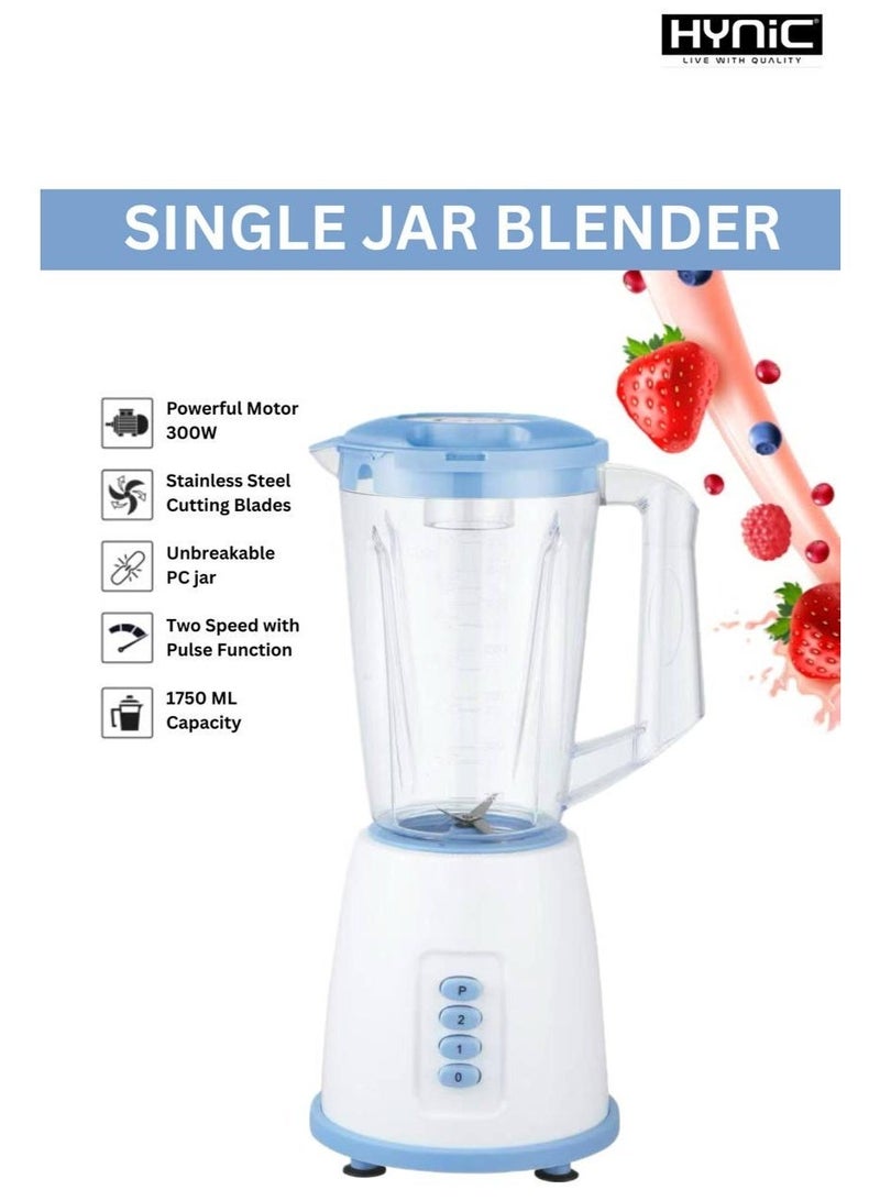 Hynic Ultimate High-Speed Blender 300W Powerful Copper Motor | 1.75L Unbreakable PC Jar | 2-Speed & Pulse Control | Stainless Steel Blades for Smoothies | Shakes & Nutri-Juicing - Image 2